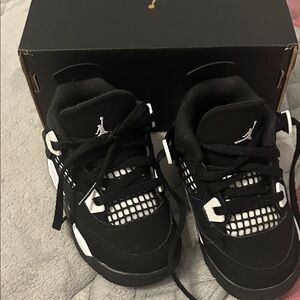 Jordan Kids Black and White Basketball Sneakers